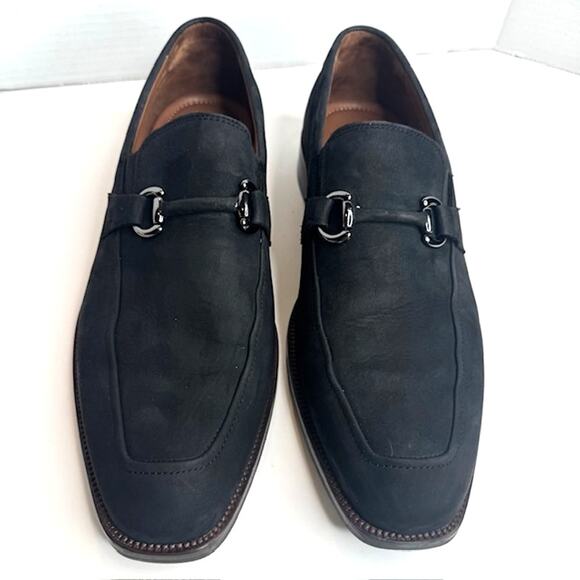Johnston & Murphy Sz 10M Everette Black Suede Horsebit Loafers150. - Picture 1 of 9